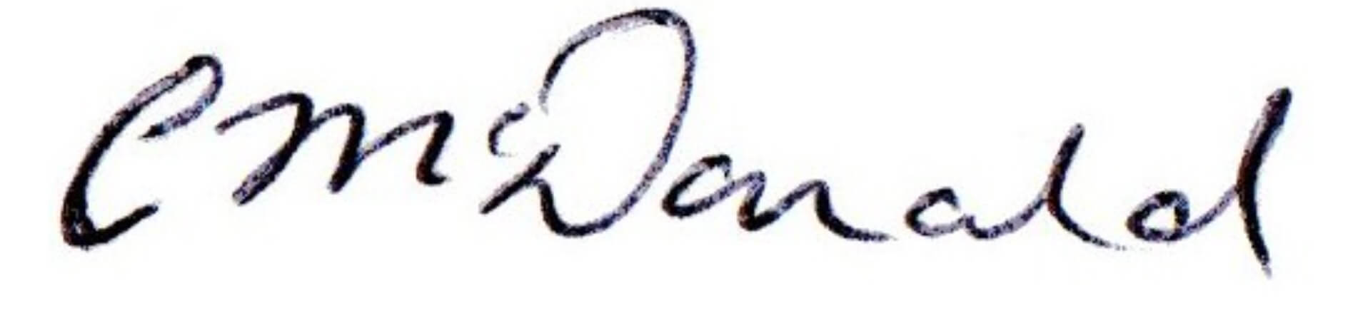 Christine V. McDonald signature